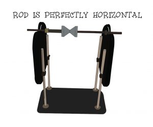Balancing propellers: Rod horizontal