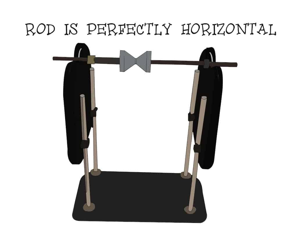 Balancing propellers: Rod horizontal
