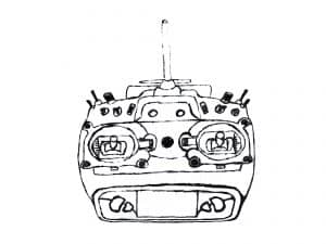Drone aerial photography: Transmitter